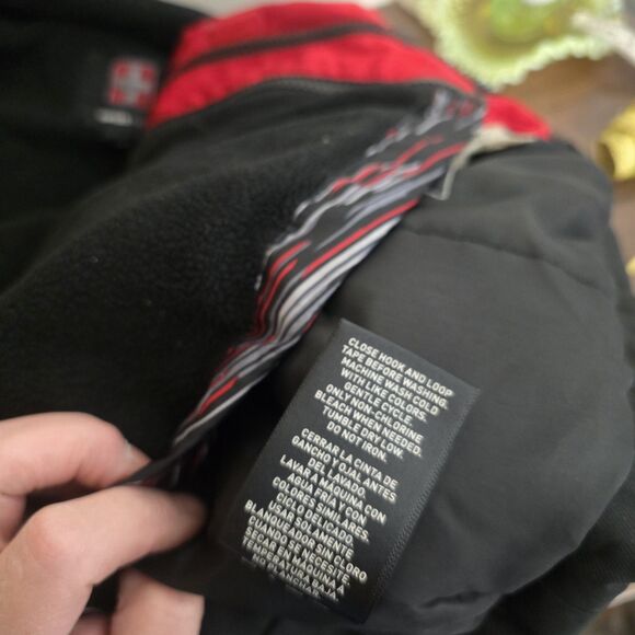 Swiss+ Tech Boys Red Full Zip Hooded Jacket Large (10-12) Fleece Lined Insulated - Picture 10 of 13